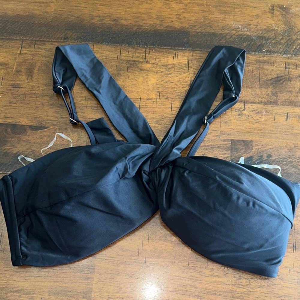 Black Bikini Top with Adjustable Straps